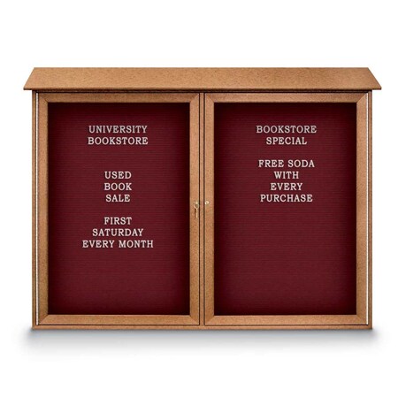 United Visual Products Indoor Enclosed Combo Board, 48"x36", White Frame/Black & Black UVCB4836W-BLACK-BLACK